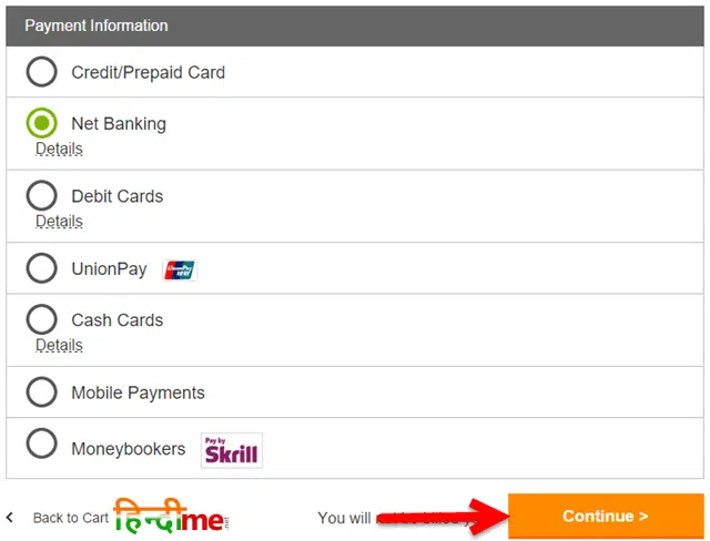Payment details