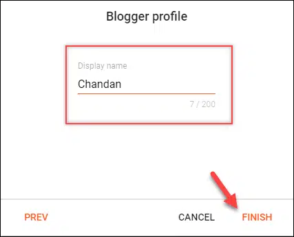 blogger profile name