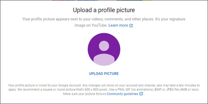 youtube profile picture